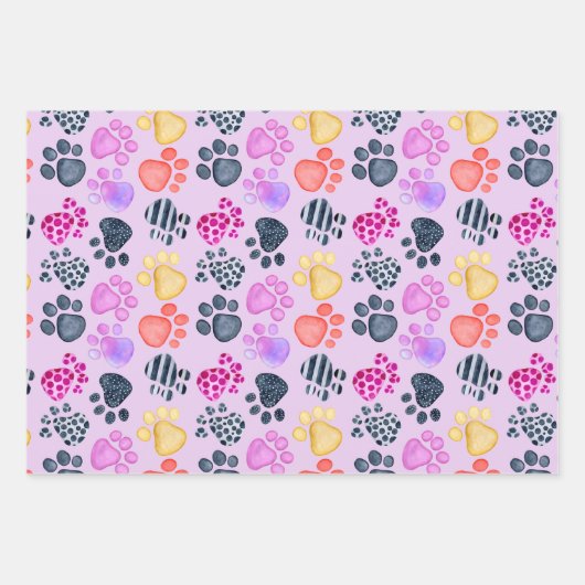 Cat Lovers Pattern Birthday Inpakpapier Vel (Voorkant 2)