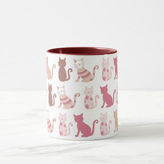 Cat Lovers Pattern Mok (Midden)