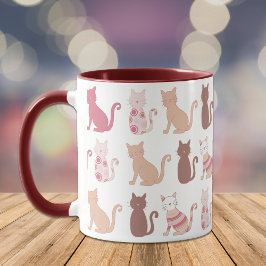 Cat Lovers Pattern Mok