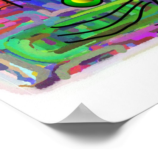 Cat Lovers Poster "The Curious Abstract Cat" (Hoek)