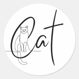 Cat Lovers Ronde Sticker
