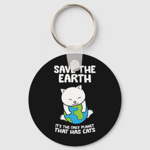 Cat Lovers Save Earth Het is de enige planeet die Sleutelhanger