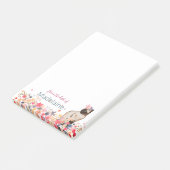 Cat Lovers Siamese Kitten Floral Personal Post-it® Notes (Schuin)