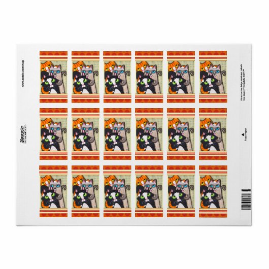 Cat Lover's Sticker / Labels (Full Sheet)