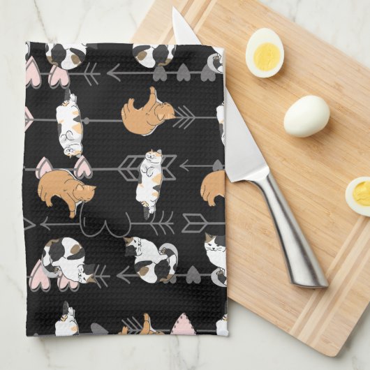 Cat Lover's Theedoek (Quarter Fold)