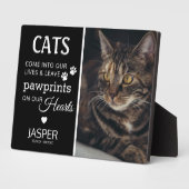 Cat Lovers Tribute | Memorial Keepslag Fotoplaat (Zijkant)