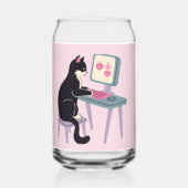 Cat lovers Tuxedo Cat Blikvorm Glas (Voorkant)