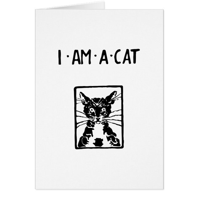 Cat Lovers Typografie Quottes I Am a Cat (Voorkant)