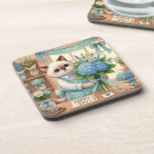 Cat Lovers Vaderdag Wensen voor Cat Dads Bier Onderzetter (Linkerzijde)