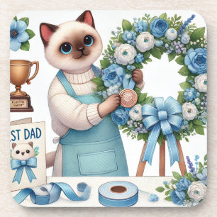 Cat Lovers Vaderdag Wensen voor Cat Dads Bier Onderzetter