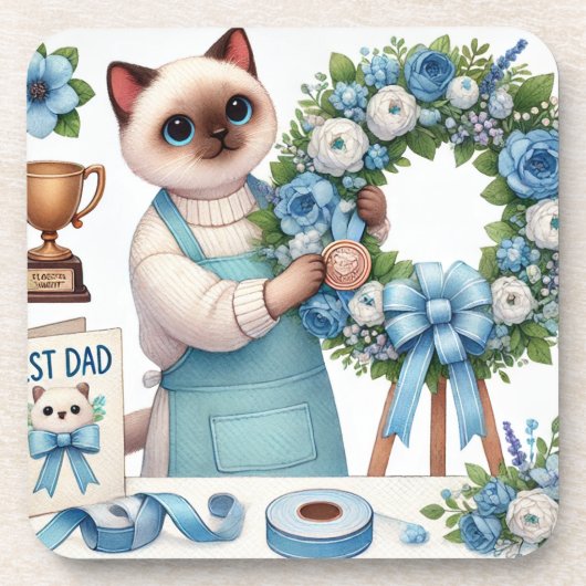 Cat Lovers Vaderdag Wensen voor Cat Dads Bier Onderzetter (Voorkant)