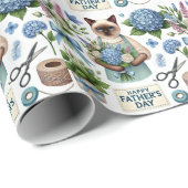 Cat Lovers Vaderdag Wensen voor Cat Dads Cadeaupapier (Rol Hoek)