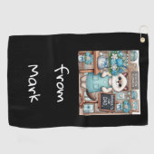 Cat Lovers Vaderdag Wensen voor Cat Dads Golfhanddoek (Horizontaal)