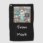 Cat Lovers Vaderdag Wensen voor Cat Dads Golfhanddoek (Voorkant)