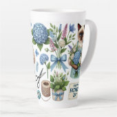 Cat Lovers Vaderdag Wensen voor Cat Dads Latte Mok (Rechterhoek)