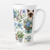 Cat Lovers Vaderdag Wensen voor Cat Dads Latte Mok (Rechts)