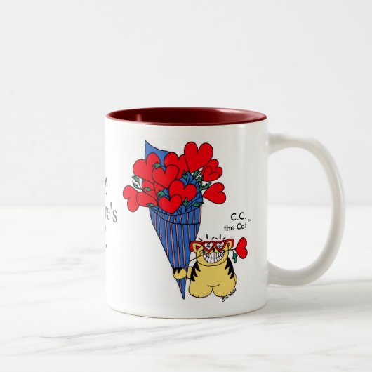 CAT LOVER'S VALENTIJN TWEEKLEURIGE KOFFIEMOK (Rechts)