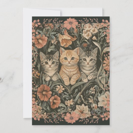 Cat Lovers  verjaardagsfeestuitnodigingen Kaart (Voorkant)