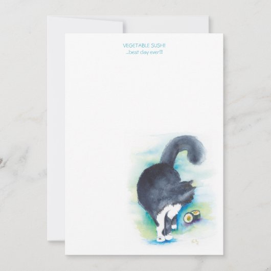 Cat Lover's Waterverf Note Cards Kaart (Voorkant)