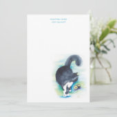 Cat Lover's Waterverf Note Cards Kaart (Staand voorkant)