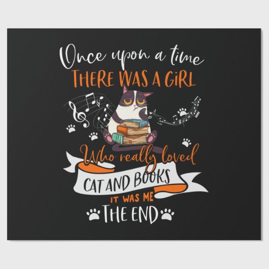 Cat Lovers | Wie houdt er echt van kat- en boekeno Cadeaupapier (Vlak)