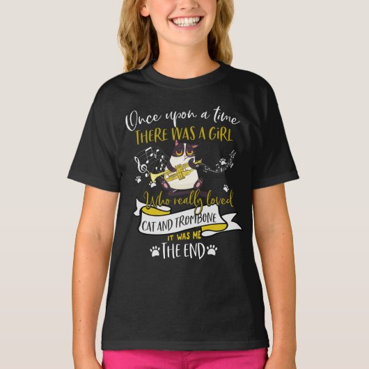 Cat Lovers | Wie houdt er echt van kat en trombone T-shirt (Voorkant)