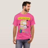 Cat Loves Books T-shirt (Voorkant volledig)