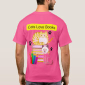 Cat Loves Books T-shirt (Achterkant)