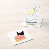 Cat Loves Cake Kartonnen Onderzetters (Insitu)