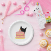 Cat Loves Cake Papieren Bordje (Feest)