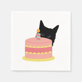 Cat Loves Cake Servet