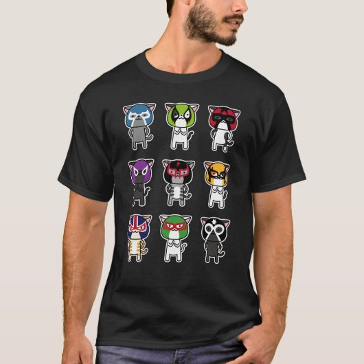 CAT LUCHADORES c T-shirt (Voorkant)