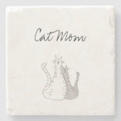 Cat Ma Cute Moederdag Stenen Onderzetter (Voorkant)