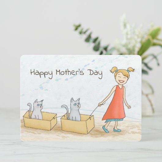 Cat Ma Happy Moederdag (Staand voorkant)