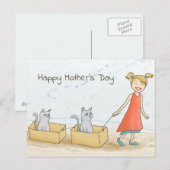 Cat Ma Happy Moederdag Briefkaart (Voorkant / Achterkant)