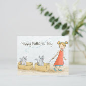 Cat Ma Happy Moederdag Briefkaart (Staand voorkant)