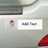 Cat maakt een sneeuwengel bumpersticker (Op auto)