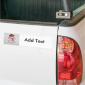 Cat maakt een sneeuwengel bumpersticker (Op Truck)