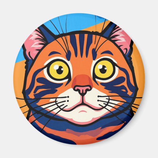 Cat, Mackerel, Domestic cat Magneet (Voorkant)