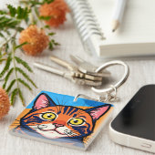 Cat, Mackerel, Domestic cat Sleutelhanger (Voorkant Rechts)