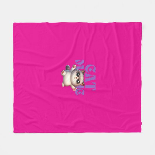 Cat Magic Fleece Deken (Voorkant (Horizontaal))