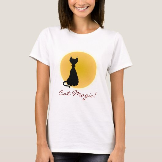 Cat Magic Fun Kat Cartoon Dames Shirt (Voorkant)