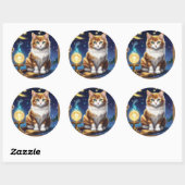 Cat Magic Ronde Sticker (Vel)