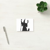 Cat Magic Silhouette Skull Sorcerer Staff Wizard. Post-it® Notes (Kantoor)