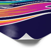 Cat Maine Coon Portret Regenboog Kleuren Perfect Poster (Hoek)