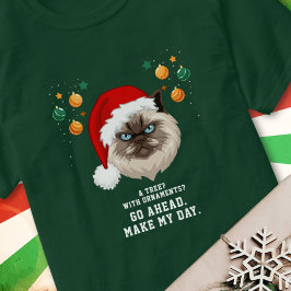Cat Make My Day Gekke Christmas T-shirt