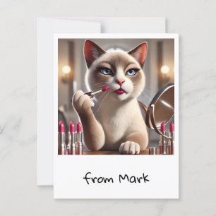 Cat Make-up Artist Perfect voor kattenliefhebbers Briefkaart