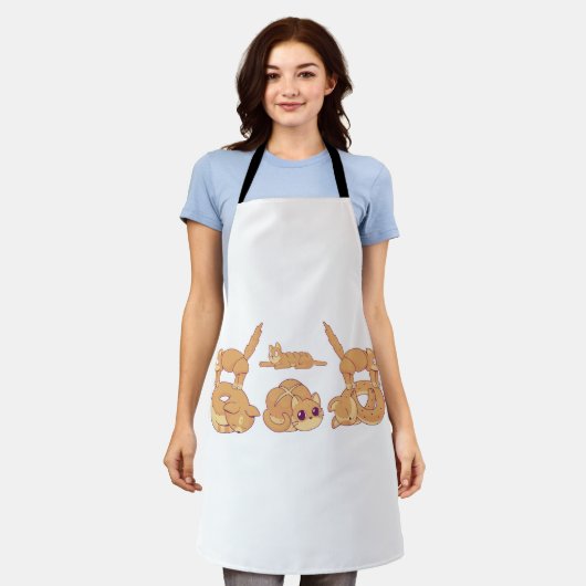 Cat Making Biscuits Schort (Gedragen)