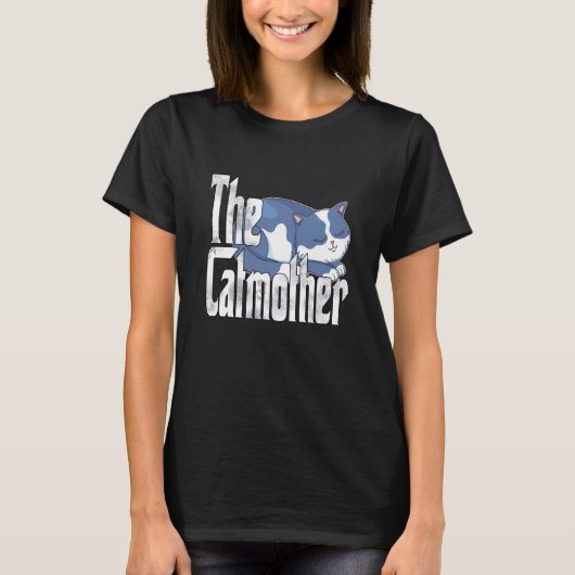 Cat mam Catmoeder Crazy Cute Cat Moeder Kat Momm T-shirt (Voorkant)