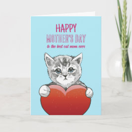 Cat mam Cute Kitten Love Happy Moederdag Kaart
